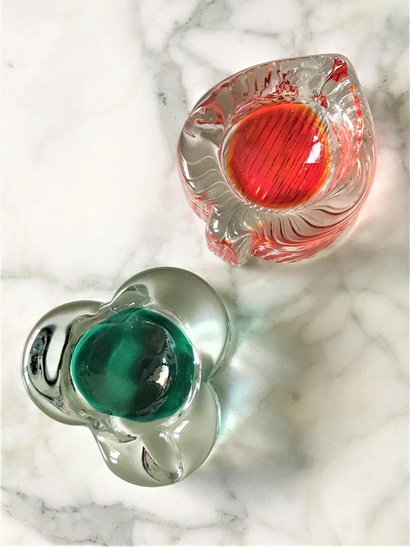 新品未使用　お値引！BARBINI　ヴィンテージ　ベネチアンガラス　小物入　２点