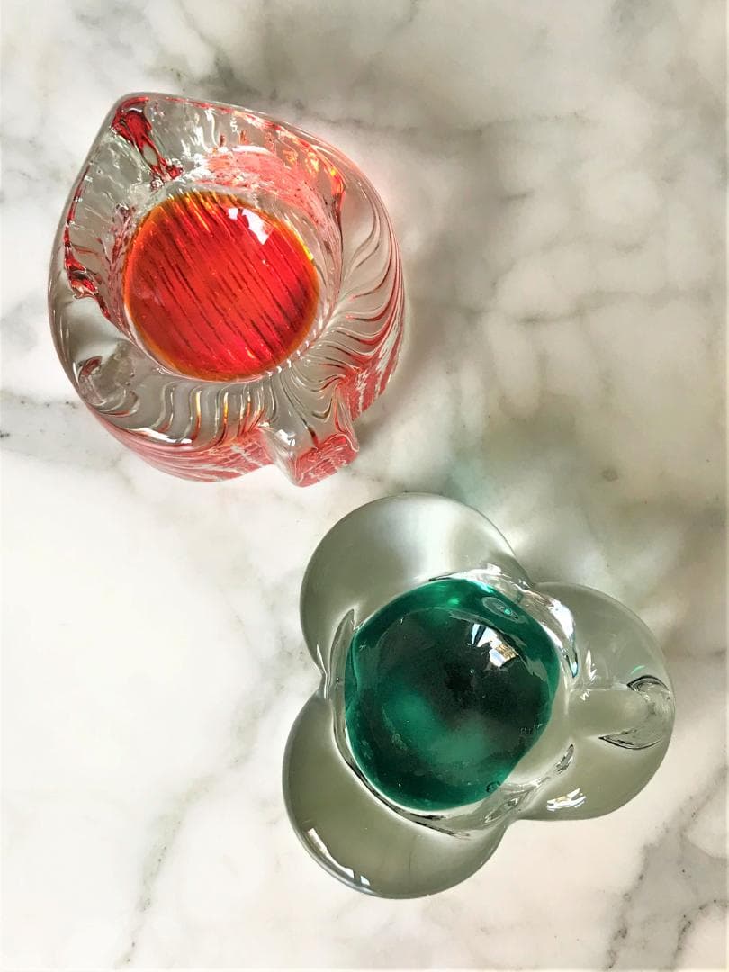 新品未使用　お値引！BARBINI　ヴィンテージ　ベネチアンガラス　小物入　２点