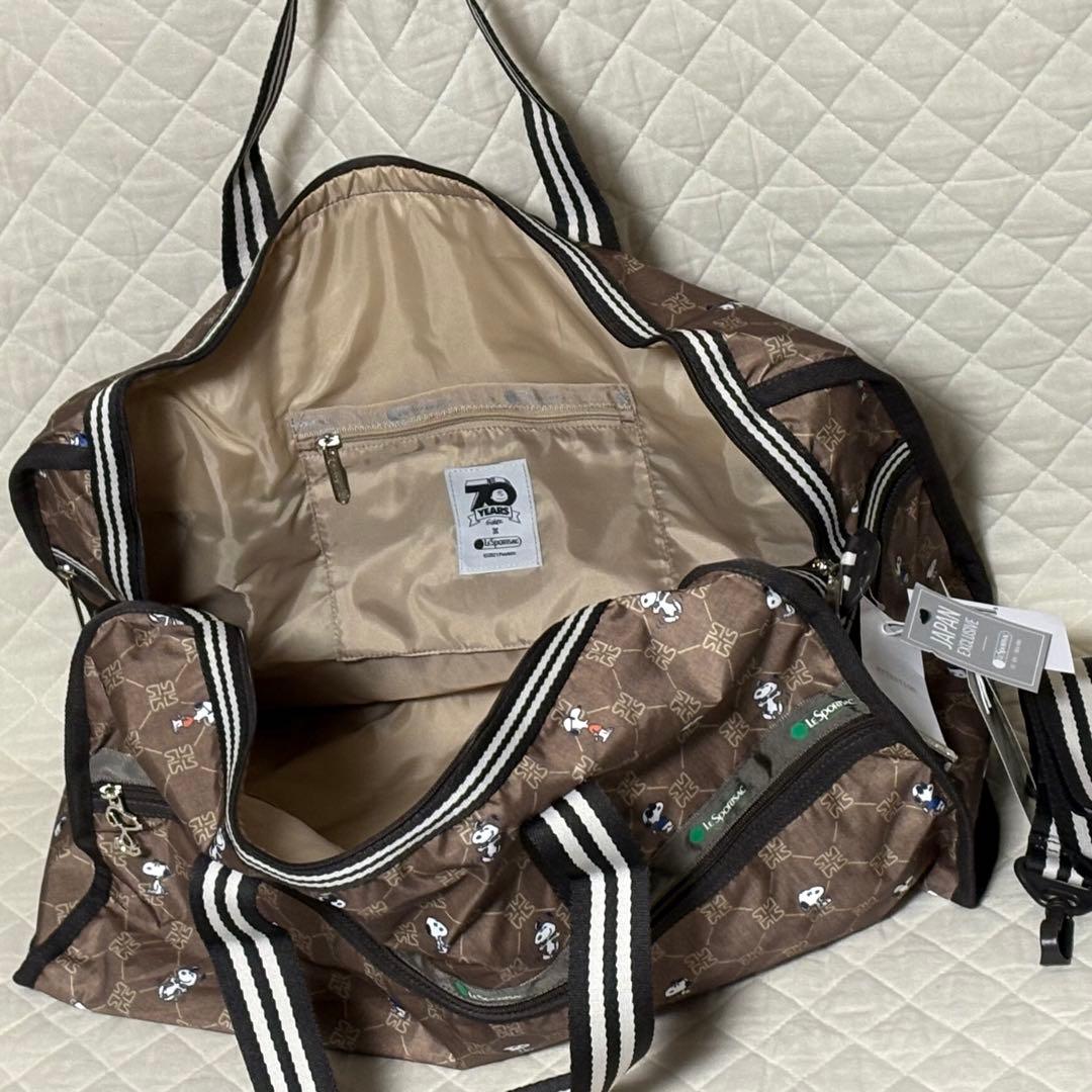 レスポートサック　スヌーピーレモノグラム　ボストンバッグ　ラージウィークエンダー