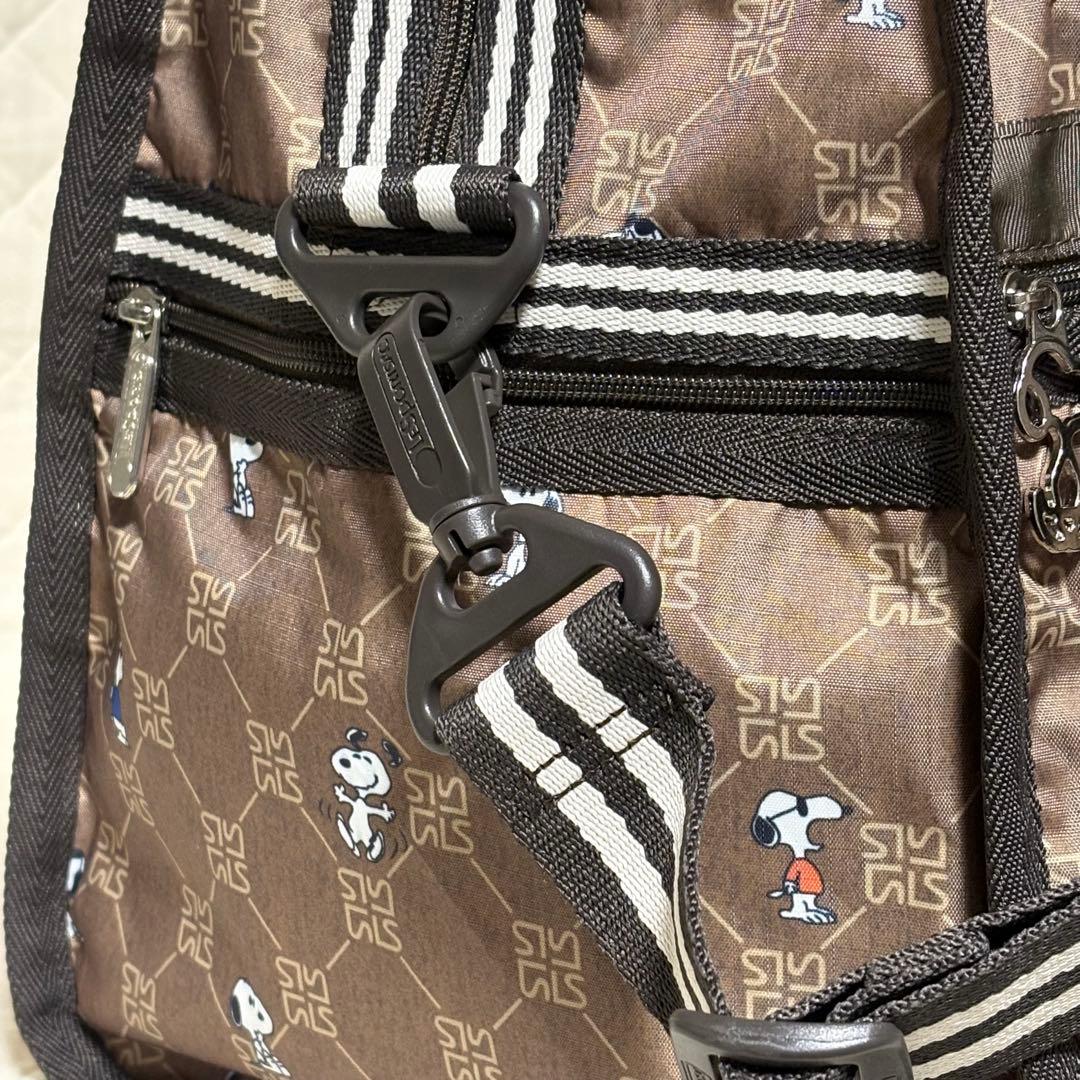 レスポートサック　スヌーピーレモノグラム　ボストンバッグ　ラージウィークエンダー