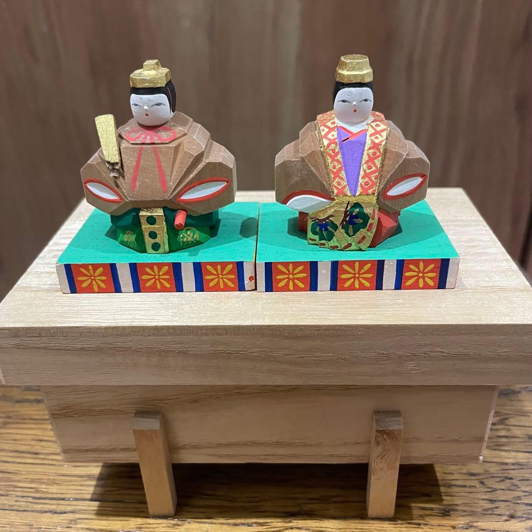 一刀彫　雛人形