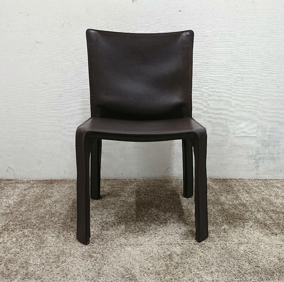 正規品 カッシーナ 希少 エンボス型押 本革レザー 412 CAB キャブチェア