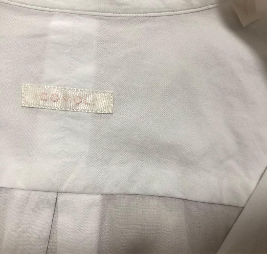 試着のみ✨ 23ss サイズ1　コモリ シャツ　バンドカラー 白　comoli