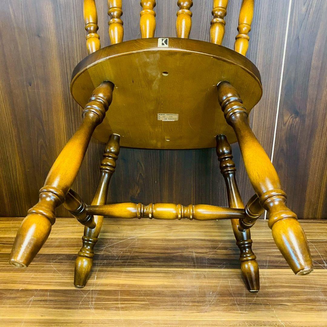 B*.様 Q1043 2脚セット　キツツキ　飛騨産業　椅子　家具　チェア　レトロ