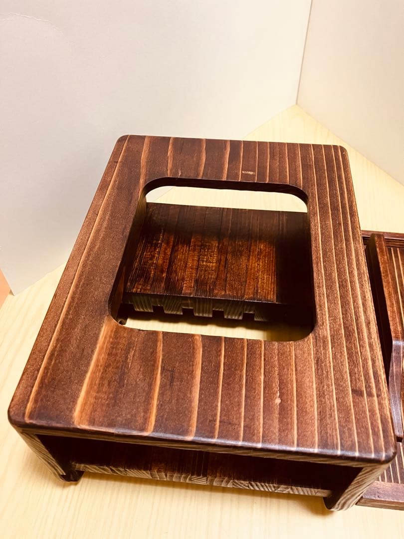 Bタイプ2段7丁置き　シザートレイ　シザースタンド　シザーケース　ハサミ皿