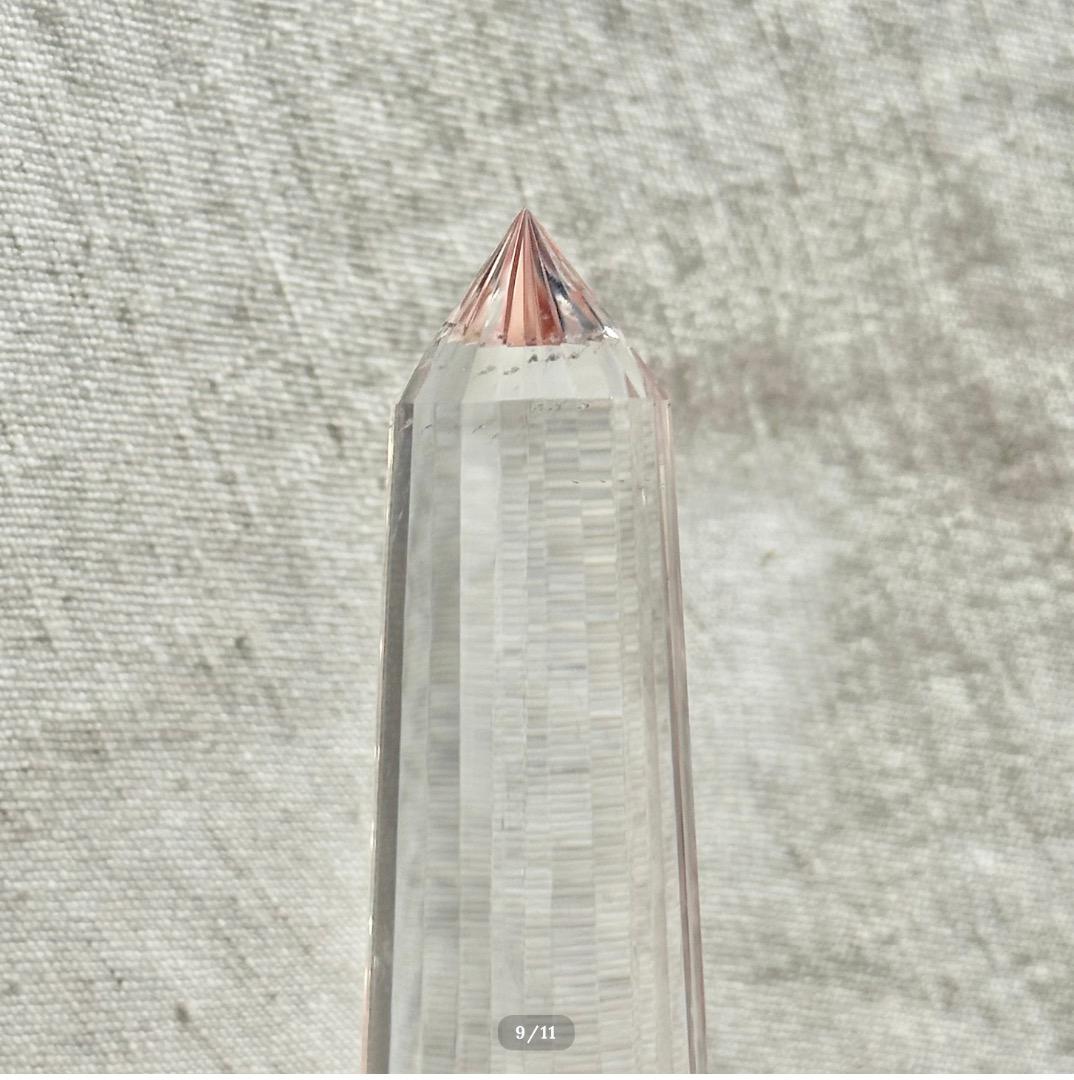 【水晶　ロッククリスタル】ヴォーゲルワンド クリスタル スタンド付　ブラジル産