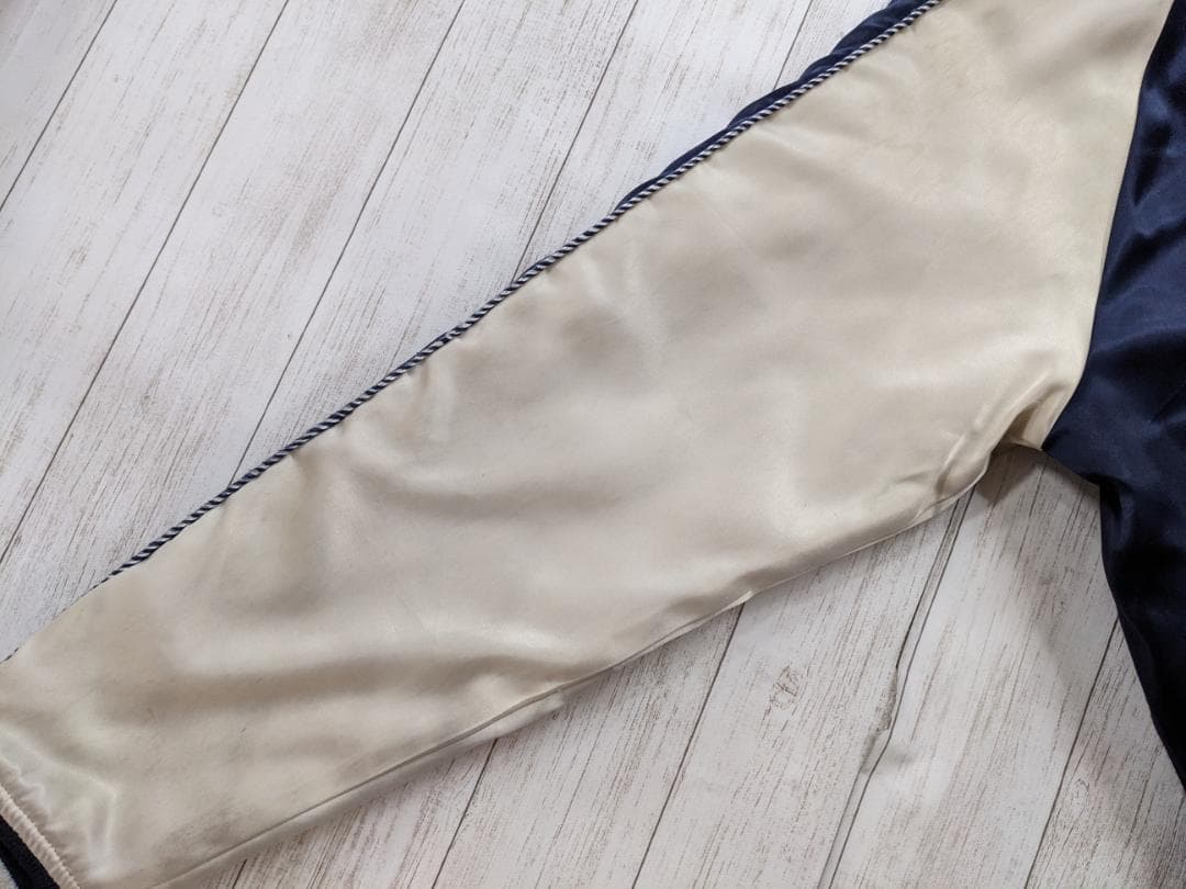 パンクドランカーズ✕くっきー/リバーシブルスカジャン総刺繍/サテン/キルティング