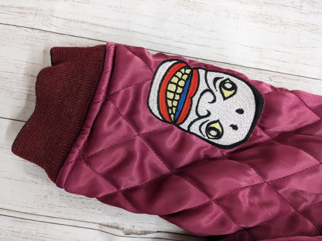 パンクドランカーズ✕くっきー/リバーシブルスカジャン総刺繍/サテン/キルティング