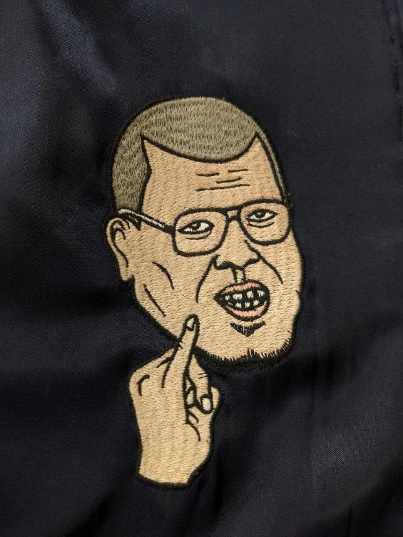 パンクドランカーズ✕くっきー/リバーシブルスカジャン総刺繍/サテン/キルティング