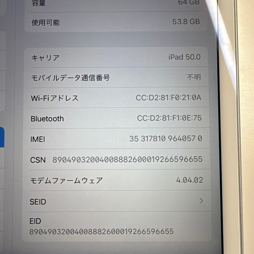 【美品】iPad mini5 Wi-Fi+Cellular モデル 64GB