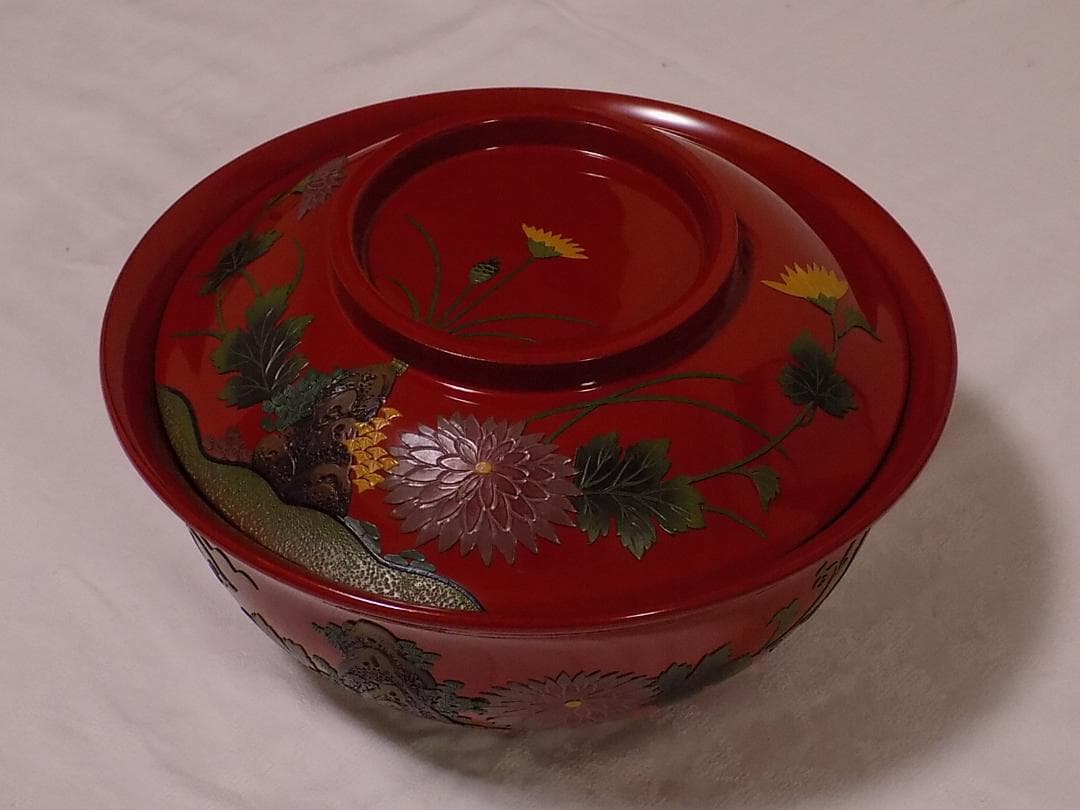 べんぼう 沖縄 琉球漆器 堆錦大椀 新品未使用