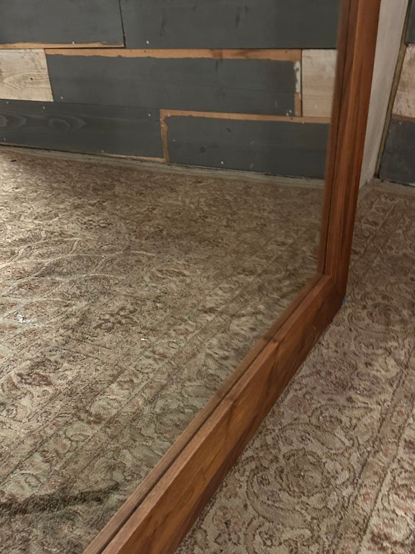 【Momo】鏡　姿見　ミラー　ウォルナット　立て掛け　大きい　格安