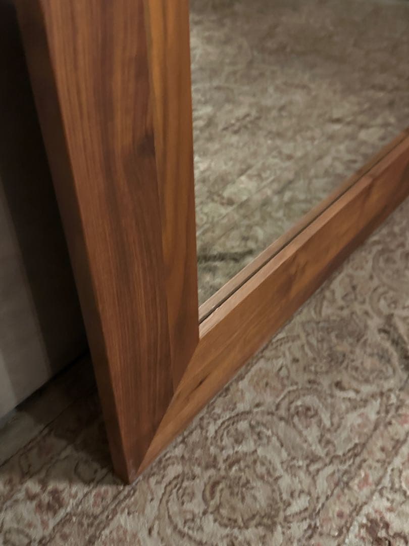 【Momo】鏡　姿見　ミラー　ウォルナット　立て掛け　大きい　格安