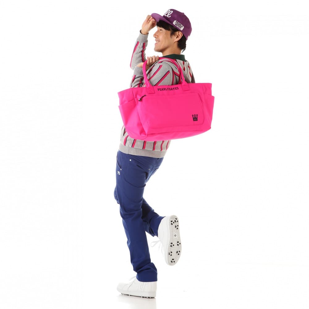 PEARLY GATES パーリーゲイツ　王冠ロゴ ボストンバッグ　ピンク