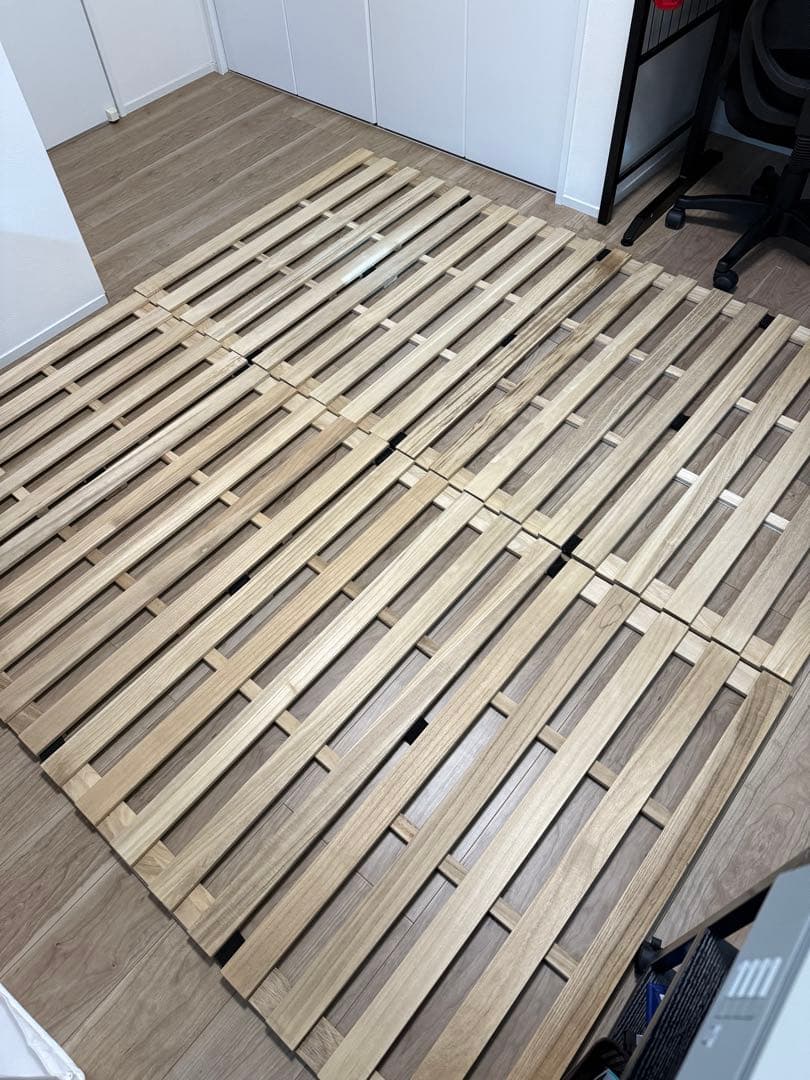 4つ折りスノコシングルサイズ2個セット