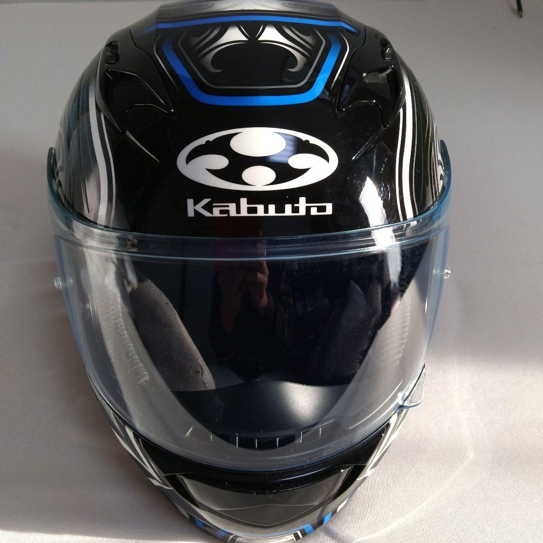 オージーケーカブト カムイ3JAGブラックブルー Sサイズ❰美品❱インカム付き