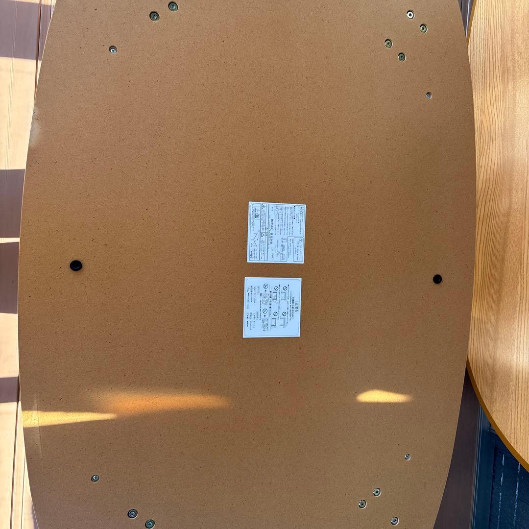 無印 木製楕円こたつ 曲木脚フラットヒーター タモ材