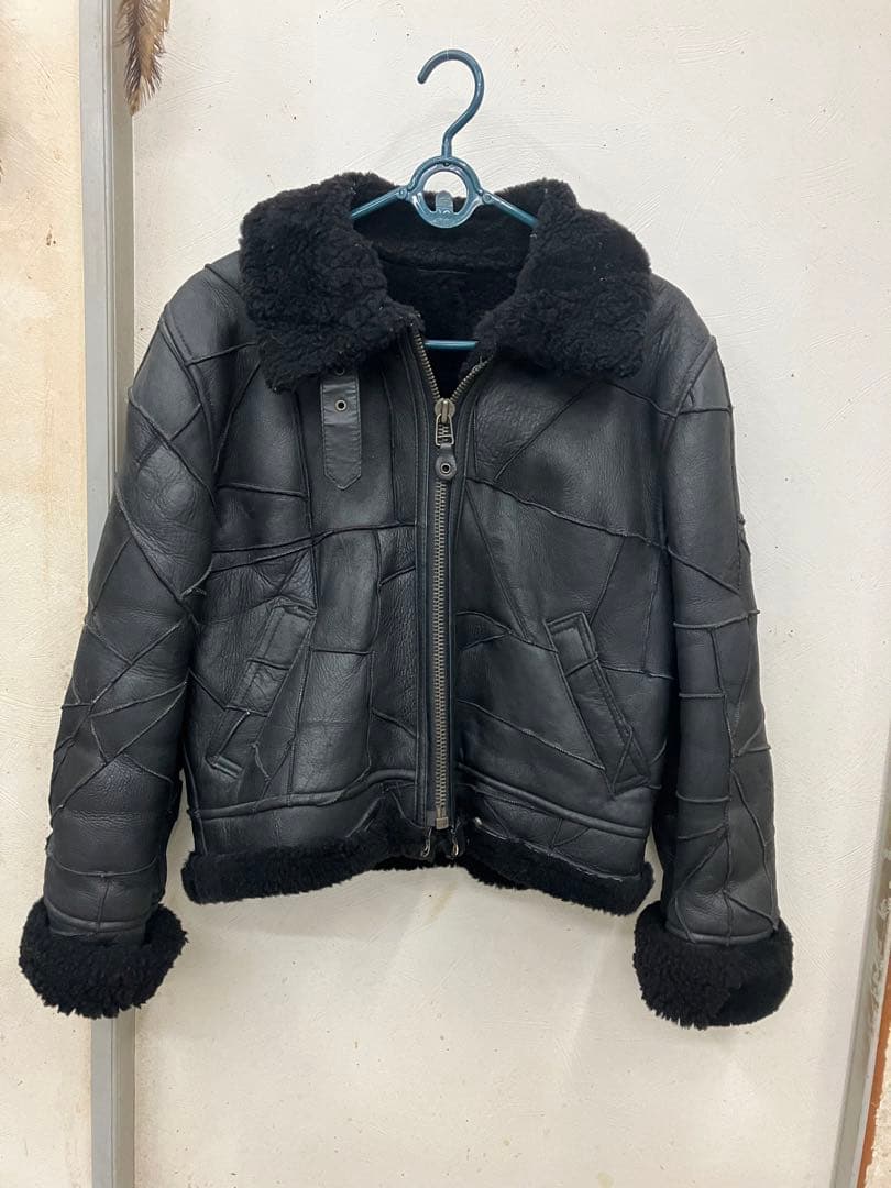 b3風　パッチワークムートンジャケット