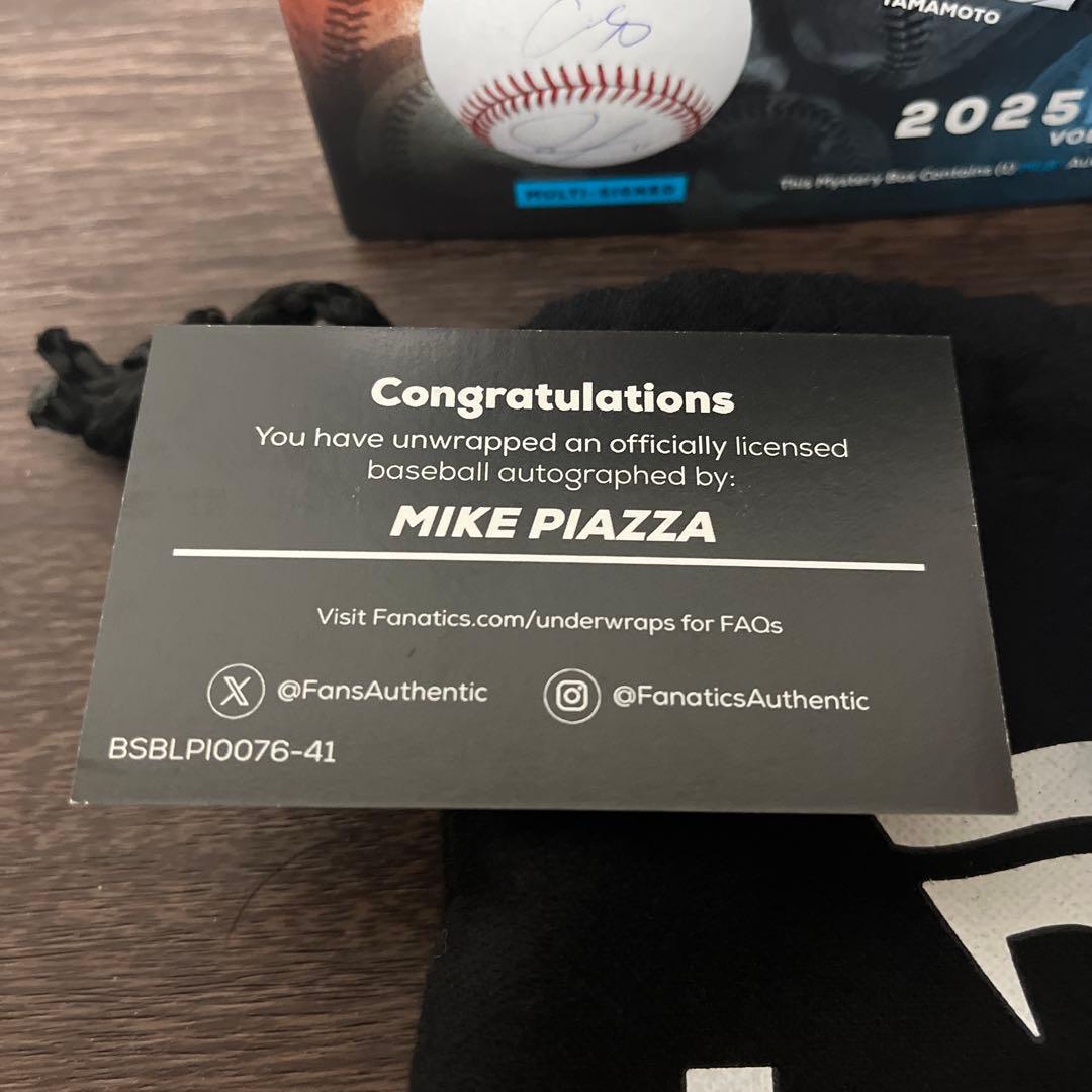 Mike Piazza サイン入りボール Fanatics メッツ