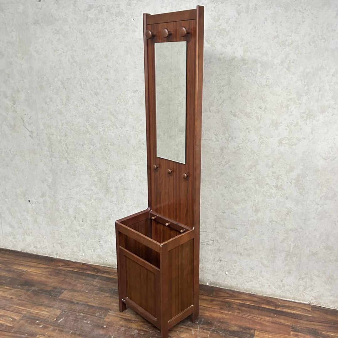 カリモク karimoku ミラー付き 傘立て 鏡付き ハンガーラック 帽子掛け