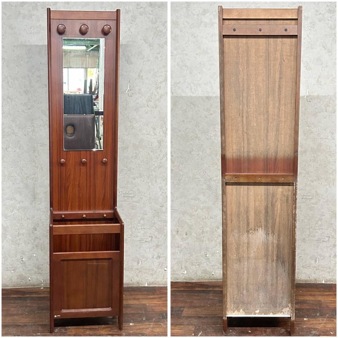 カリモク karimoku ミラー付き 傘立て 鏡付き ハンガーラック 帽子掛け