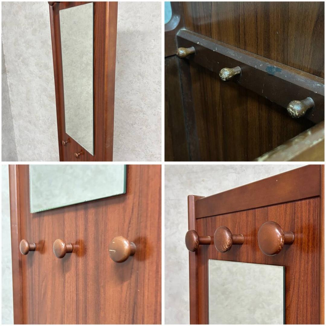 カリモク karimoku ミラー付き 傘立て 鏡付き ハンガーラック 帽子掛け