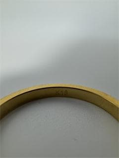 K18 ゴールド 彫刻入り リング9号 1.15g