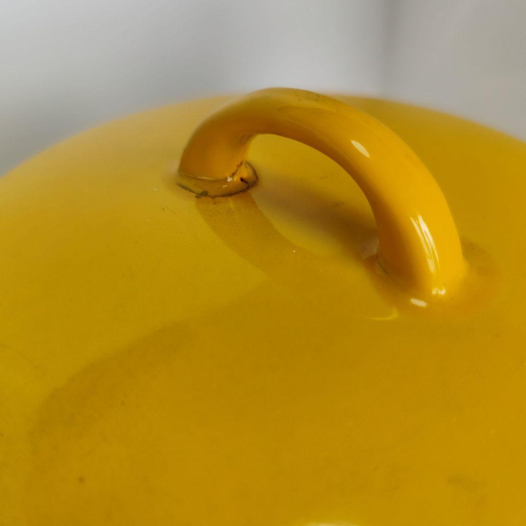 フィネル　ホーロー　ポット　アンティーク 花柄 鍋　Finel 北欧　黄色