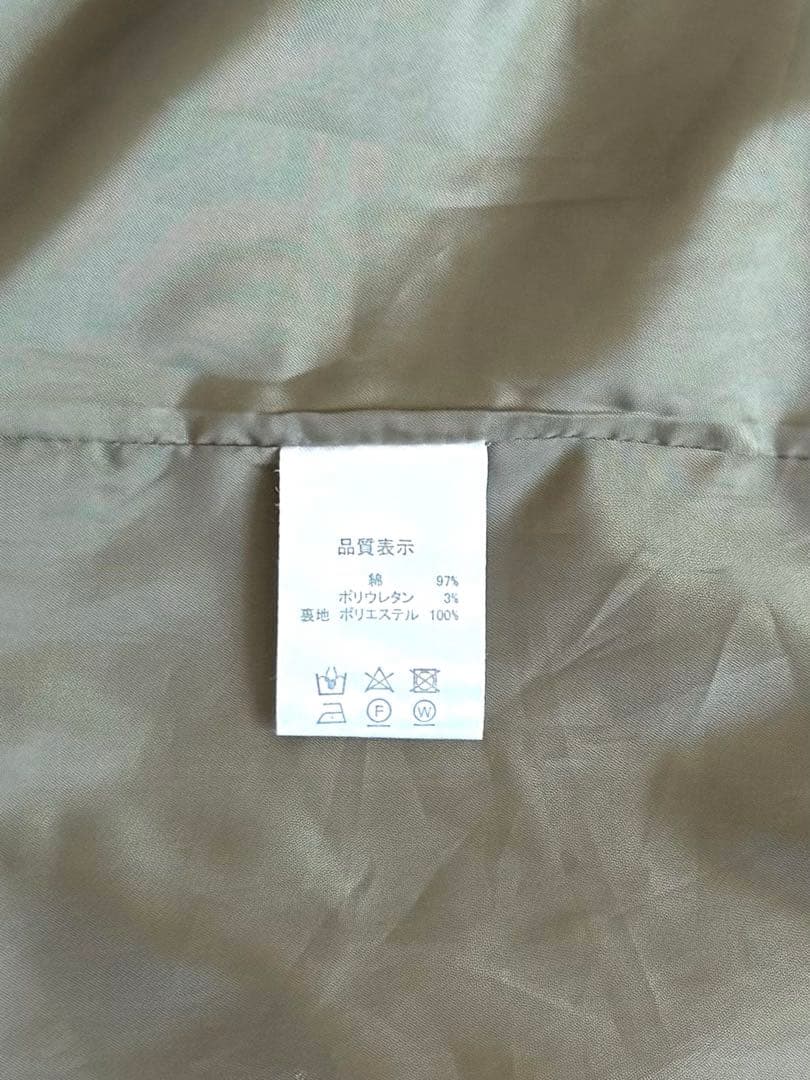 【 ok.soon トレンチコート 】　モスグリーン　丈長め