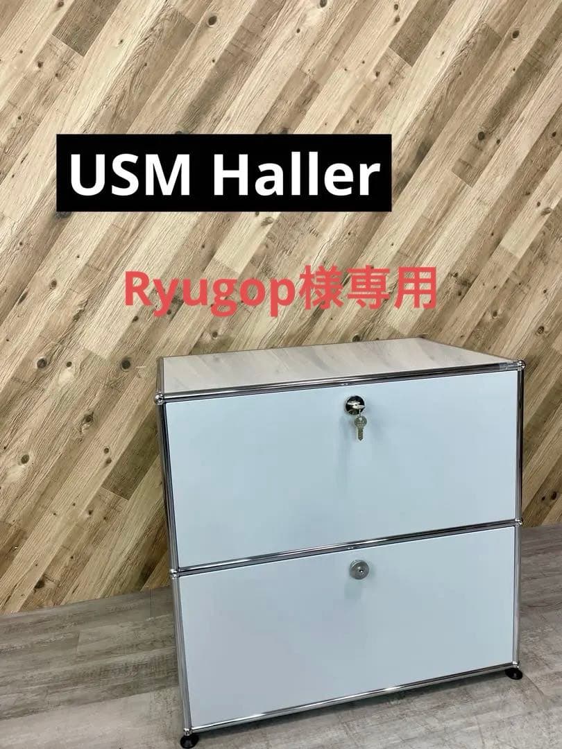 USM Haller　ハラー　1列 2段　キャビネット ライトグレー ①