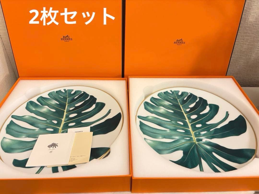 新品 エルメス パシフォリア ディナープレート 27cm 皿 2枚 ギフト 食器