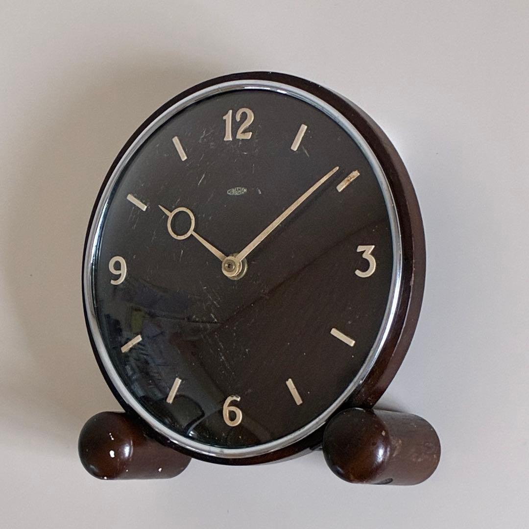 メンテ品 イギリス ヴィンテージ mec テーブルクロック 置き時計
