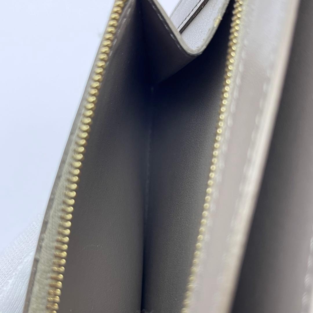 CELINE セリーヌ レザー ストラップ ラージ ウォレット グレージュ