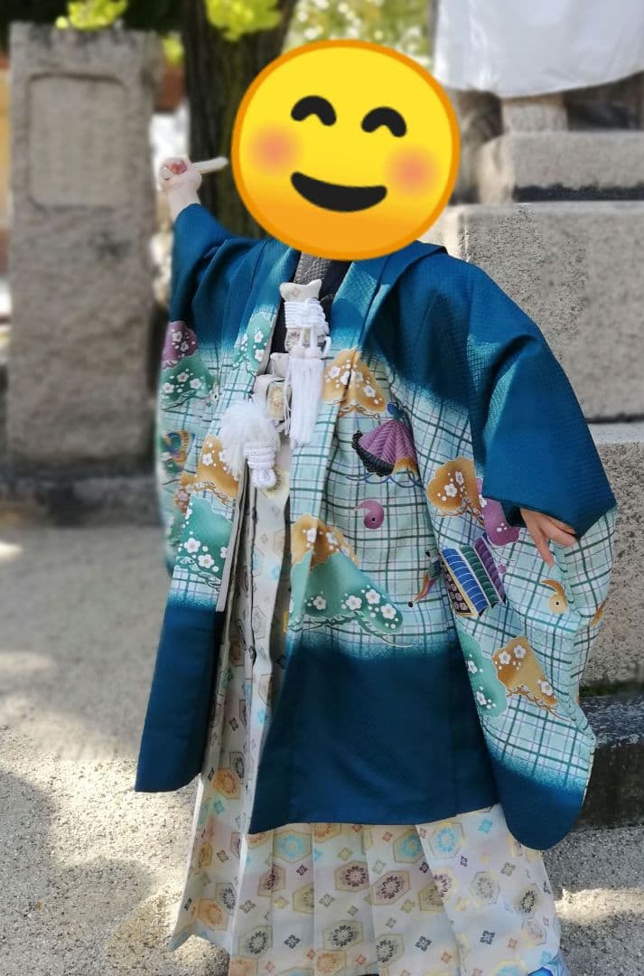 【七五三】5才男児　羽織袴　セット　肩上げ対応済み