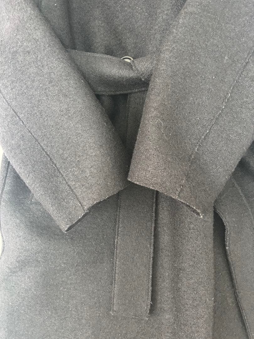 希少 23区 Moessmer ダブルチェスターコート ベルト リバー M 黒