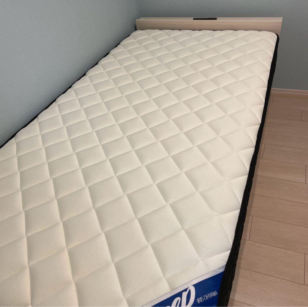 Simple Style シングルベッドフレーム・ポケットコイルマットレス