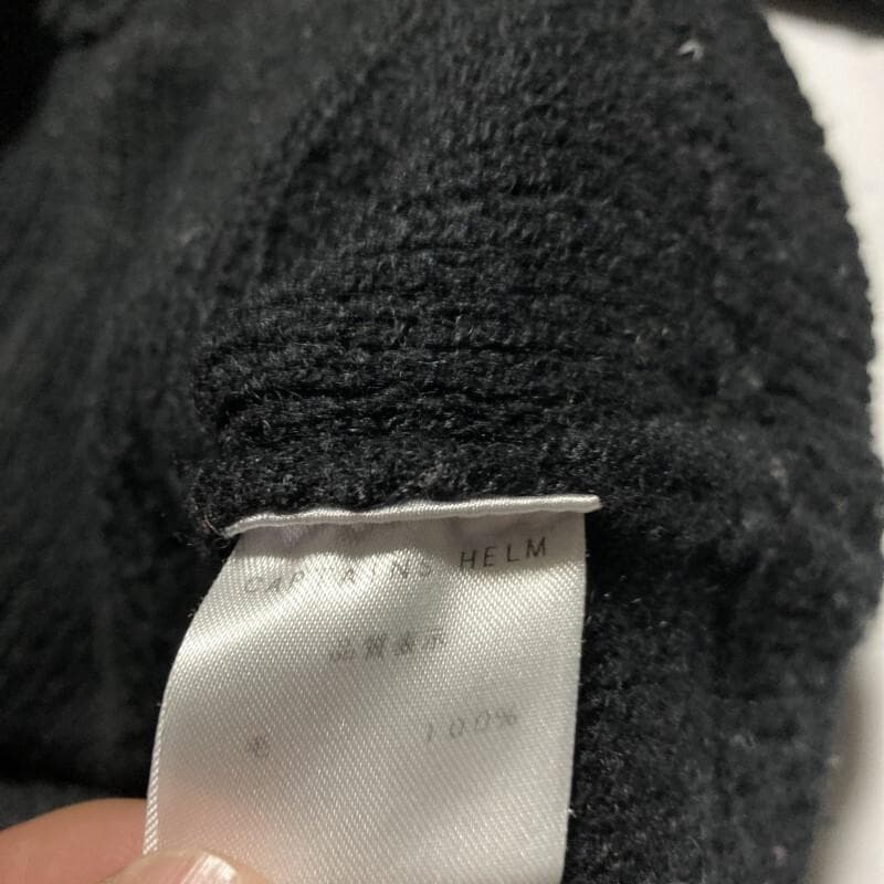 CAPTAINS HELM★シェットランドウール コンチョニットジャケット 黒M