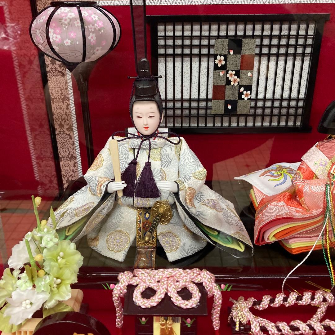 黒塗ひな人形ケース(格子付)