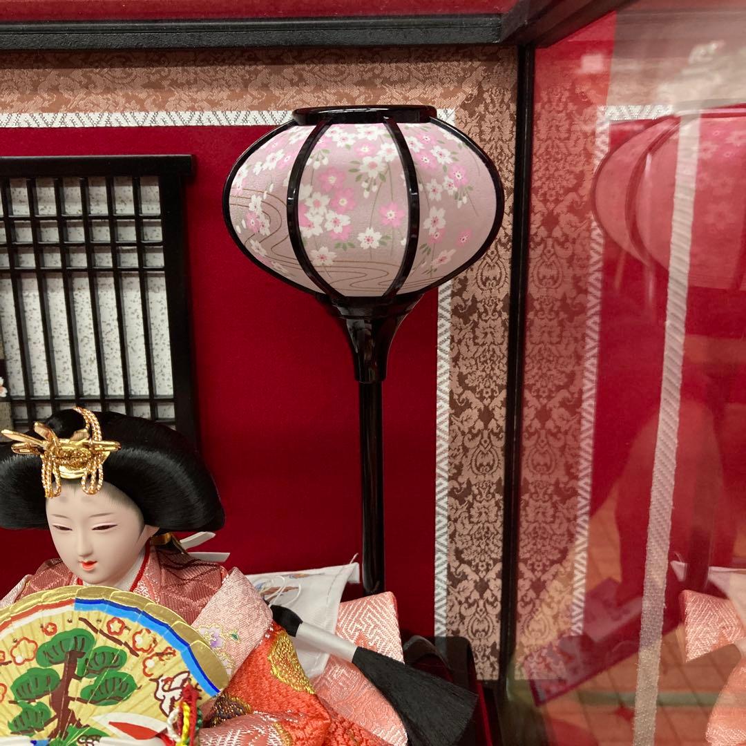 黒塗ひな人形ケース(格子付)