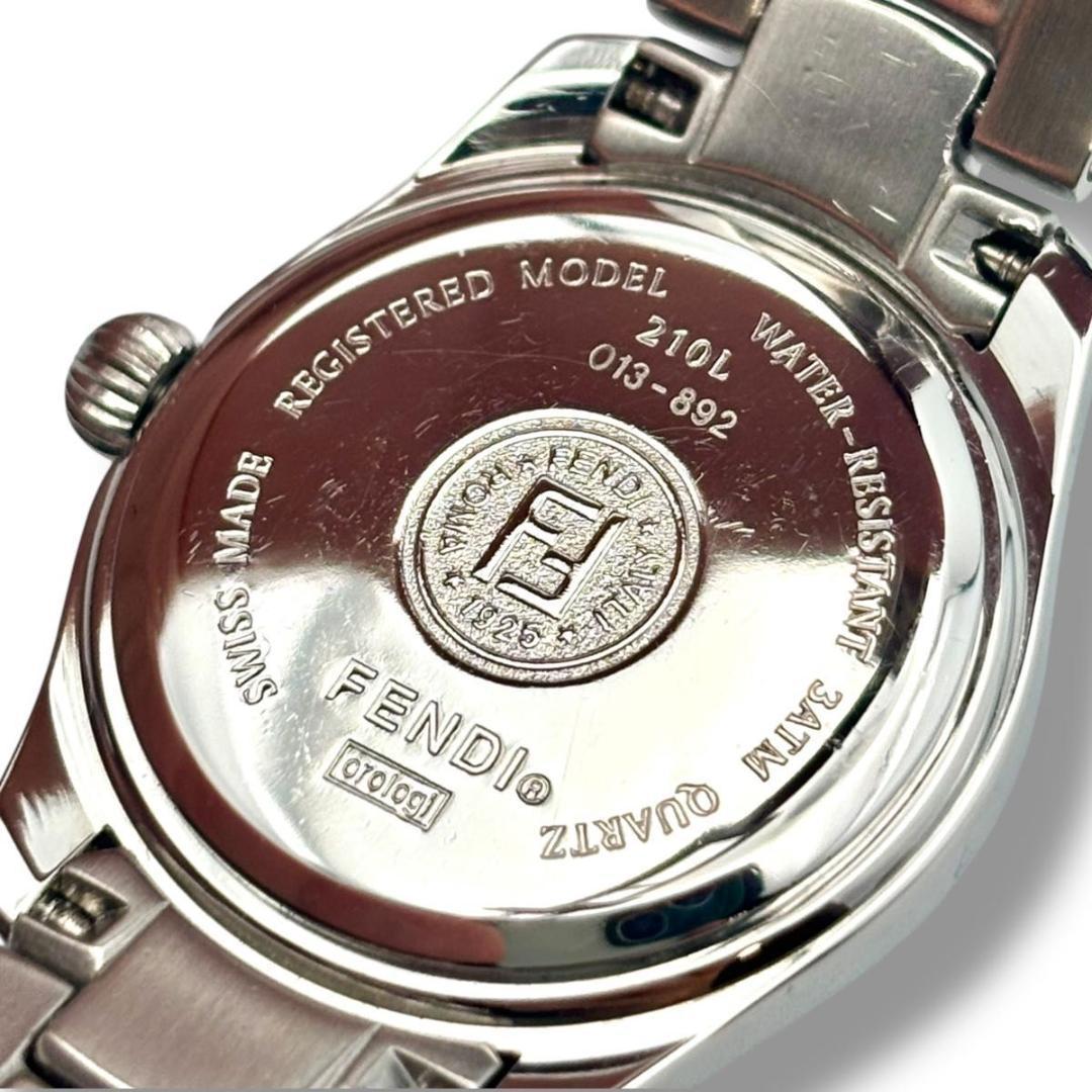 稼働 フェンディ 腕時計 クオーツ レディース 210L シルバー 文字盤