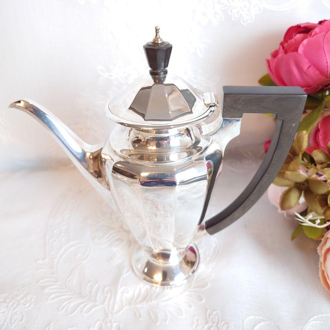 イギリス　アンティーク　純銀　ポット　シルバーポット