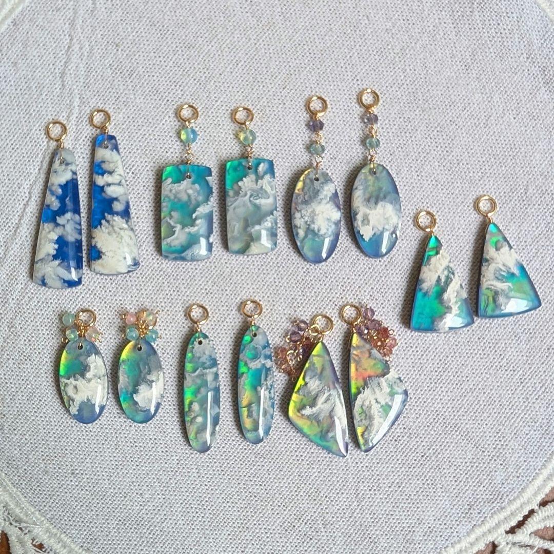 kaya様 スカイブルートパーズ 1粒ピアス