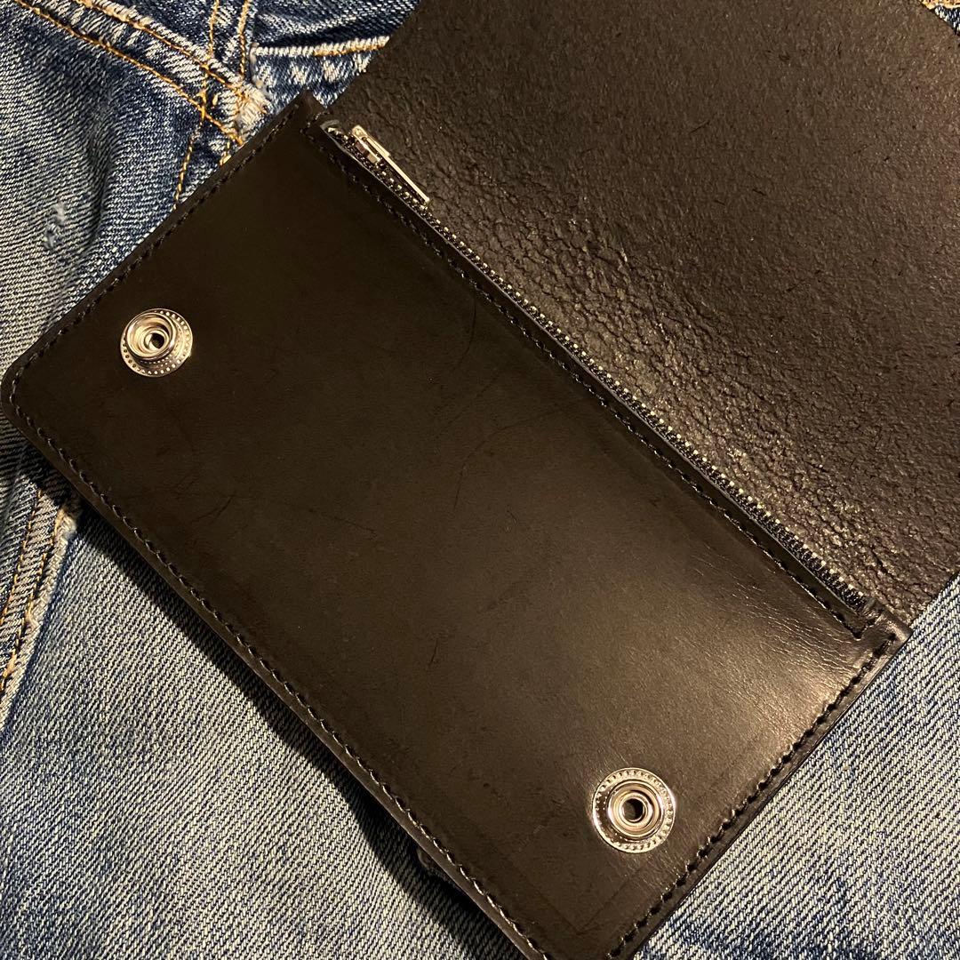 薄型ミドルトラッカーウォレット アポロコンチョ シルバー925 栃木レザー