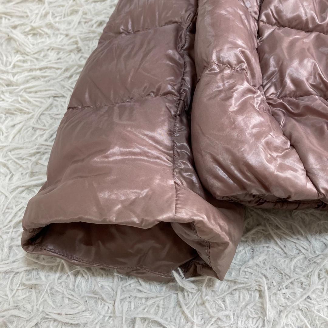 17426✨ヘルノ ボトルネック ジップ ダウンジャケット 38 M ピンク系