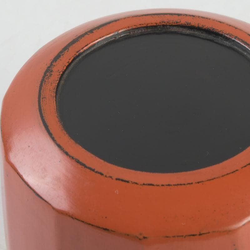 茶道具　村瀬治兵衛作　根來塗　内金溜　棗　共箱　V　9274