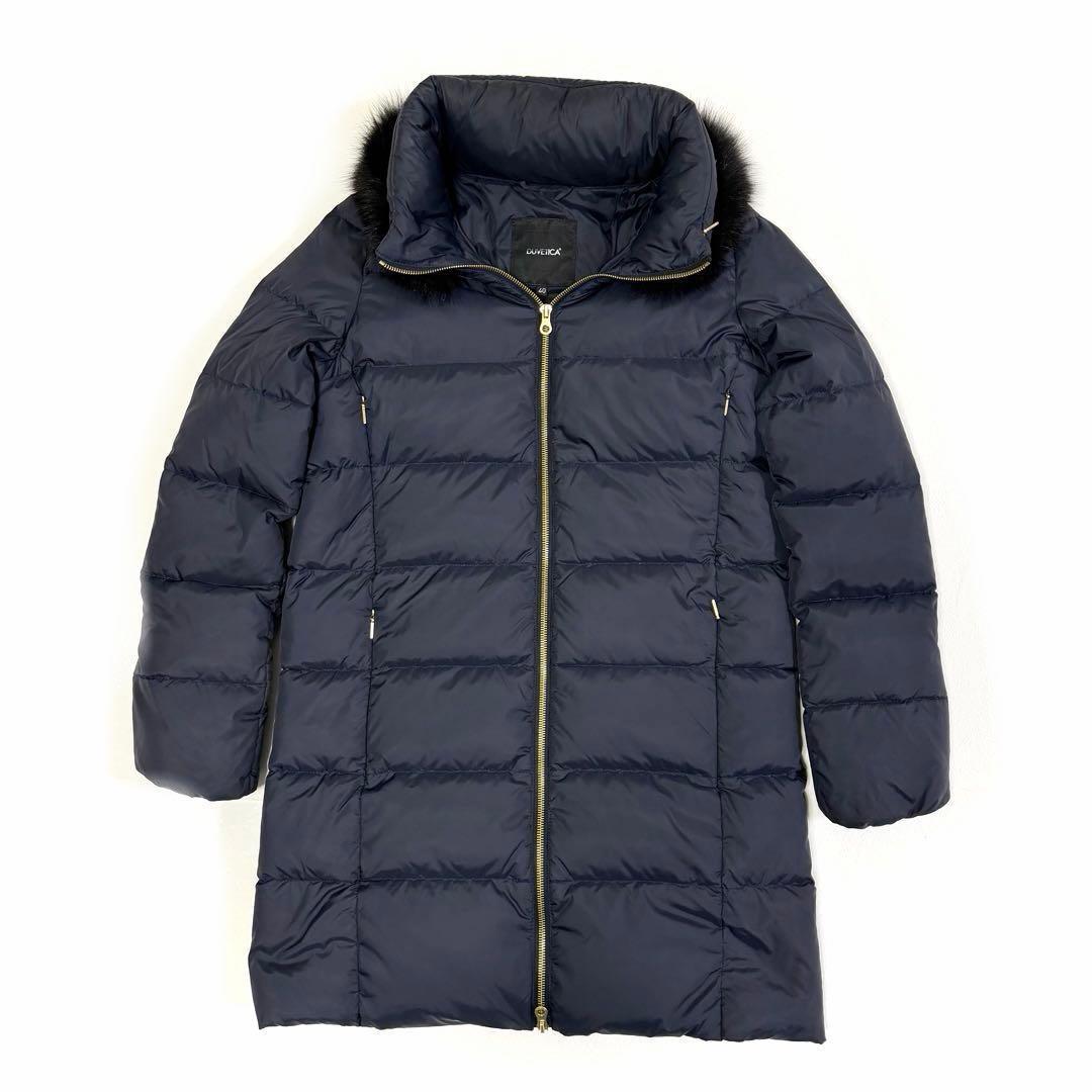 デュベティカ LEXY ダウンコート ダウンジャケット フード ネイビー 40
