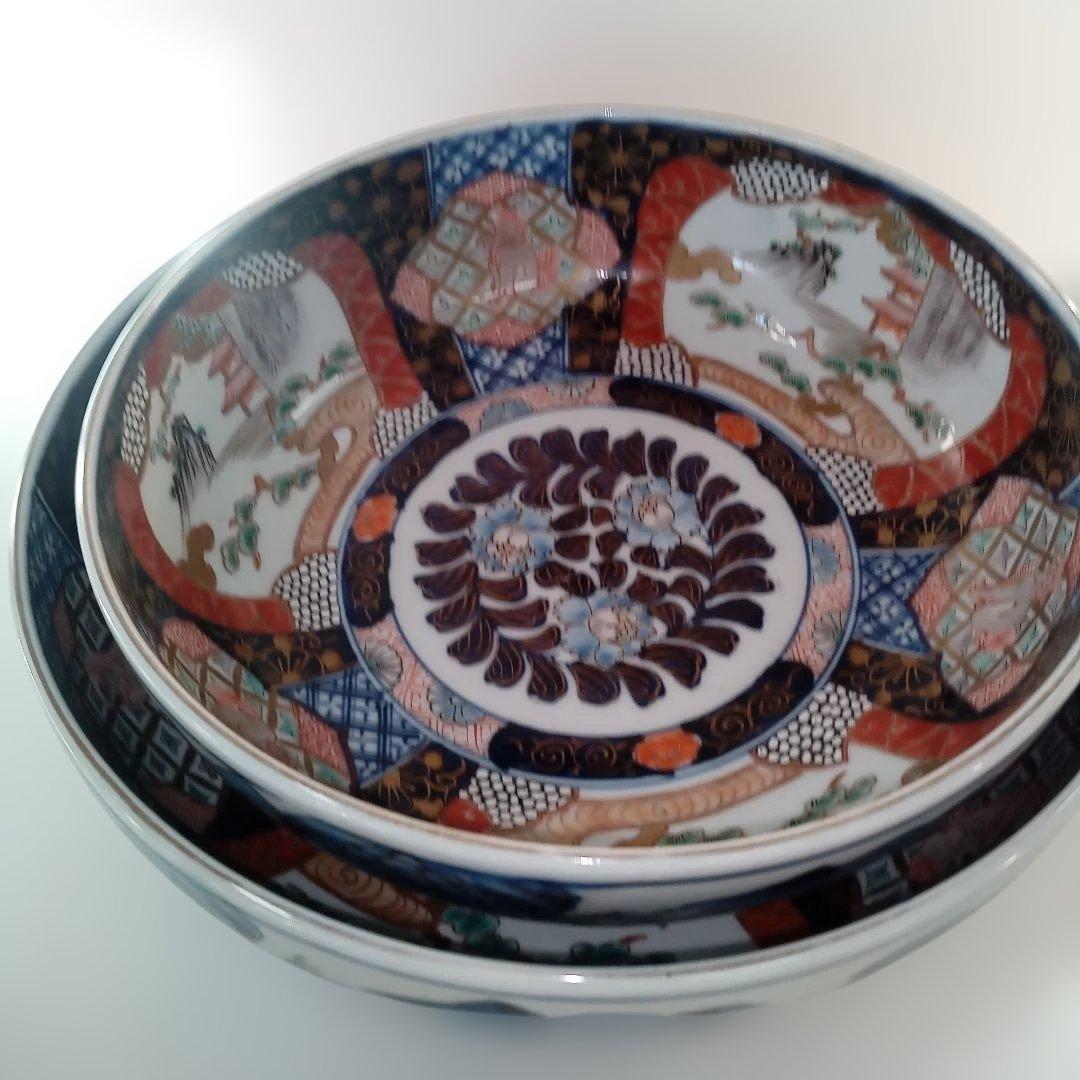 古伊万里　金彩 色絵 錦鉢 ボウルセット