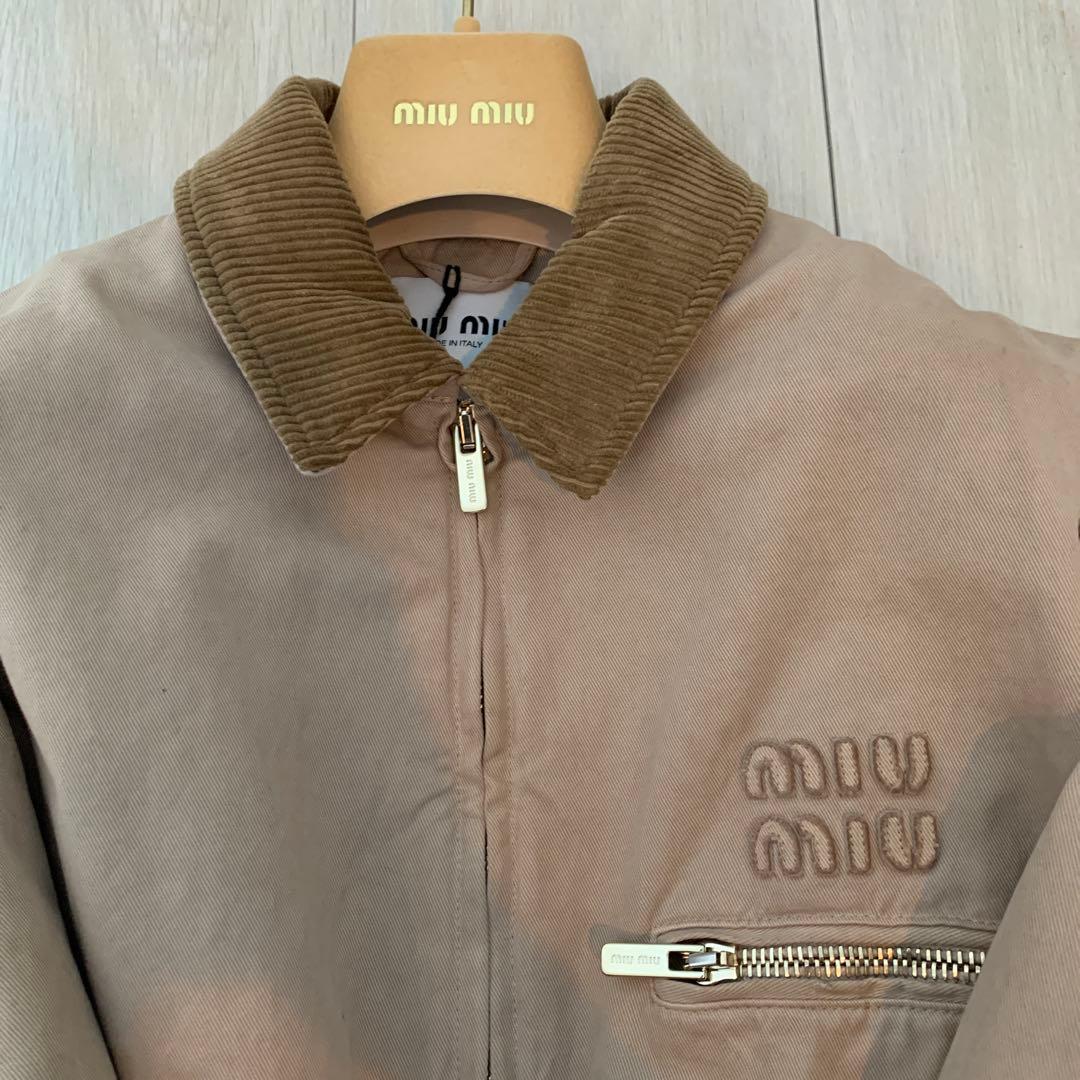 MIU MIU ガーメントダイ コットンギャバジンジャケット 38