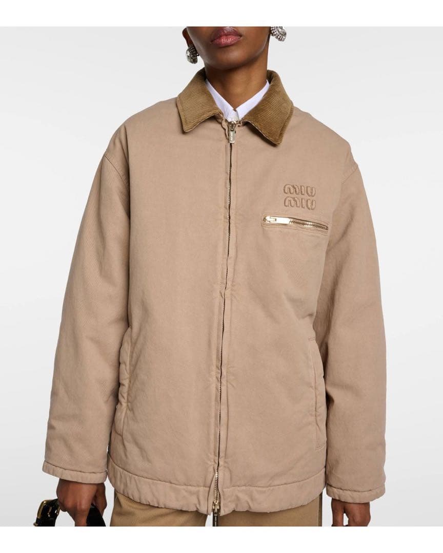 MIU MIU ガーメントダイ コットンギャバジンジャケット 38