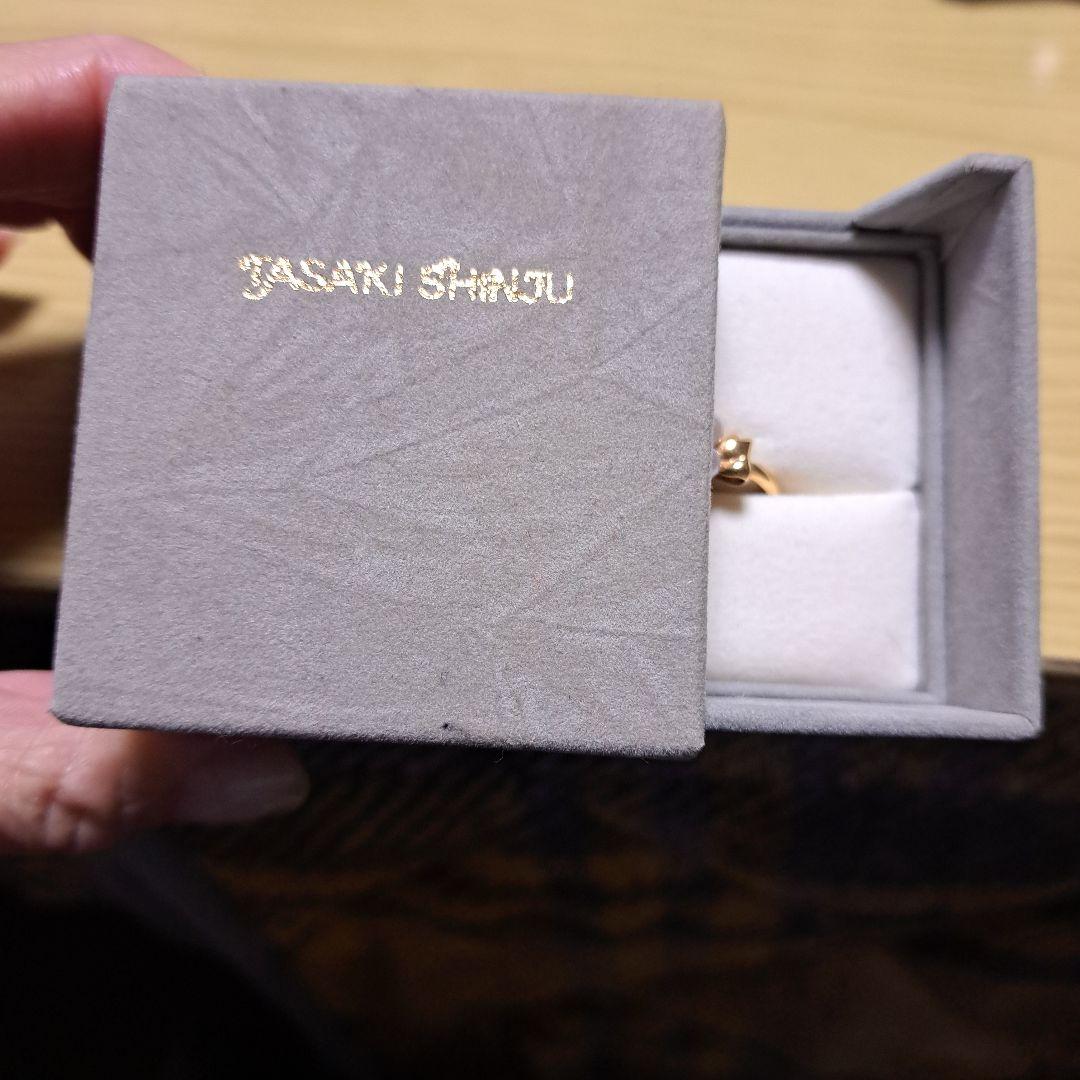 ゴールド リボン パールリング